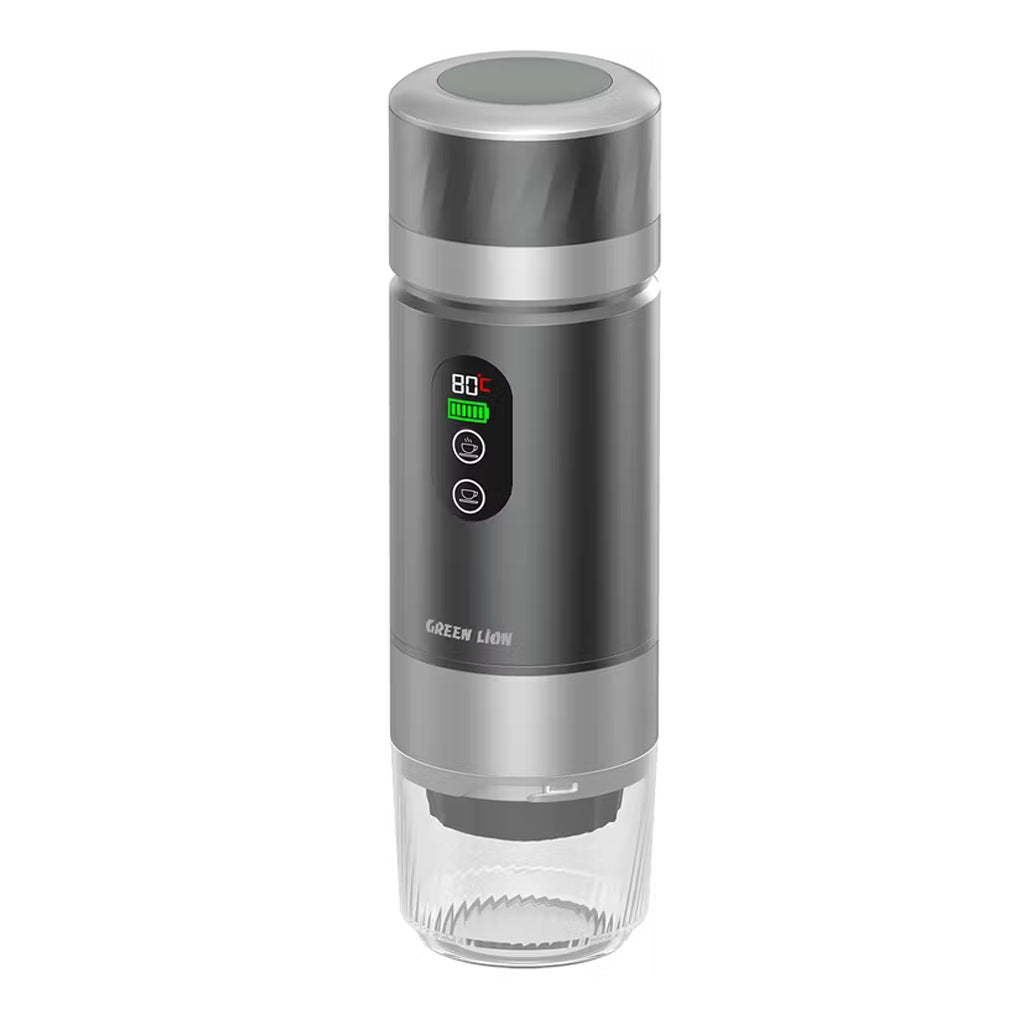 A Photo Of Green Lion Campinas Portable Espresso Machine – 150mL - Gray