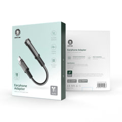 A Photo Of Green Lion Earphone Adapter USB-C to 3.5 Aux 12CM - Black