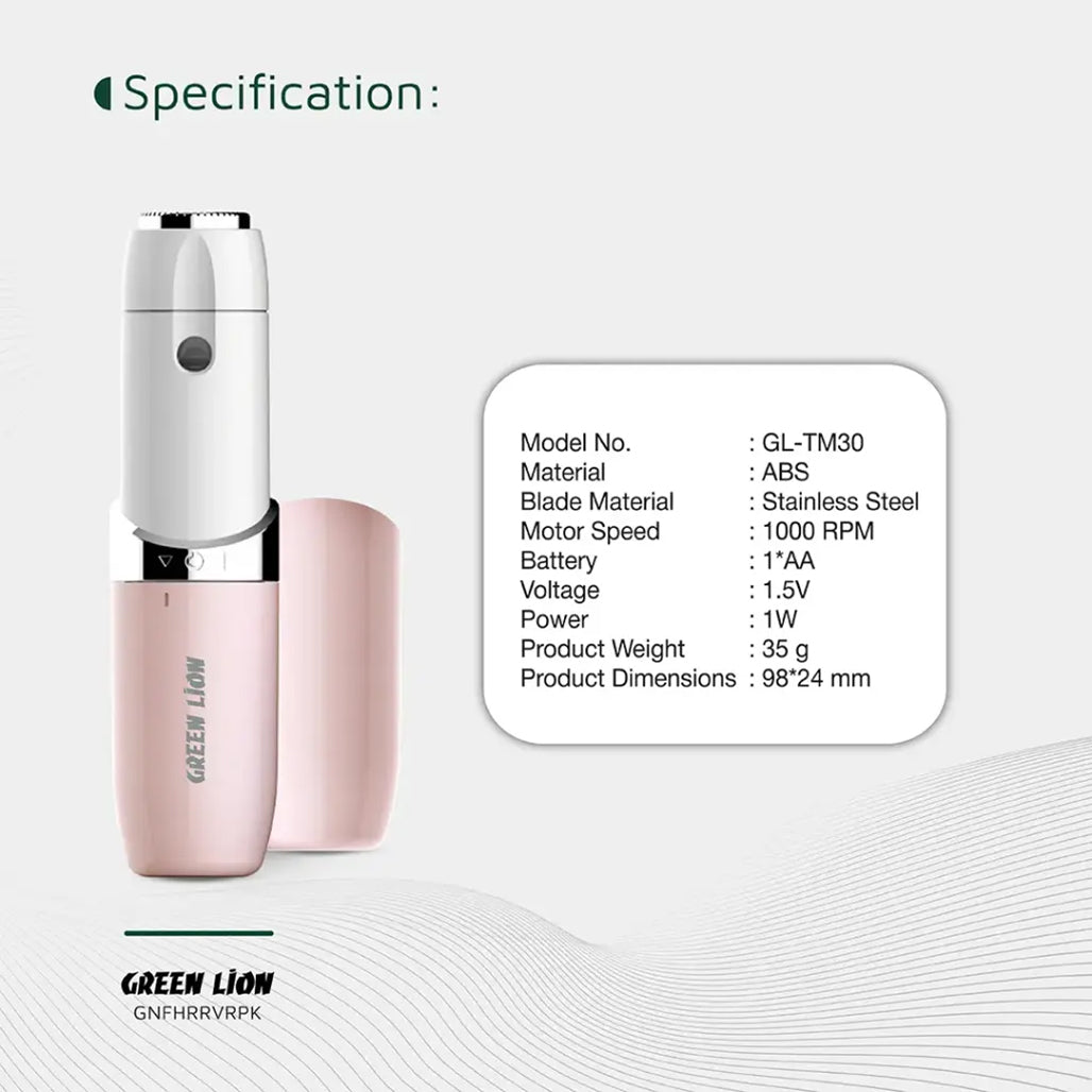 A Photo Of Green Lion Facial Hair Remover - Pink