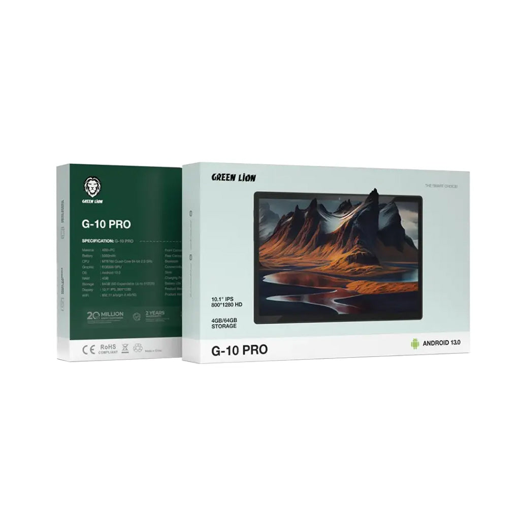A Photo Of Green Lion G10 Pro Tablet 4+64 GB 5000mAh - Black