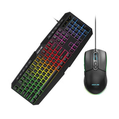 A Photo Of Green Lion GKM-400 RGB Gaming Keyboard and Mouse Combo