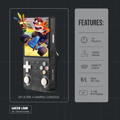 A Photo Of Green Lion GP Ultra 4 Gaming Console - Black