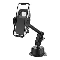 A Photo Of Green Lion GX-38 Universal Suction Phone Holder – 360° Adjustable Car Mount with Washable Suction Cup, 1.5kg Load, for Windshield, Dashboard & Window – Black