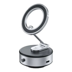 A Photo Of Green Lion Magsafe Suction Holder - Silver | Powerful Magnetic Grip & Automatic Vacuum Suction
