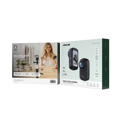 A Photo Of Green Lion Mini 4K - Action Camera with WiFi & Accessories – Black