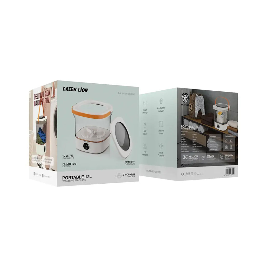 A Photo Of Green Lion Portable 12L Washing Machine - White