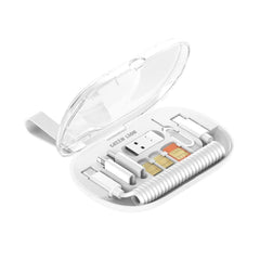 A Photo Of Green Lion Multi functional Data Cable Set - 65W Fast Charging - USB, Lightning, Micro Interfaces - Portable & Compact Design