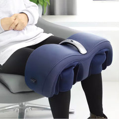 A Photo Of Green Lion Heated Leg, Arm & Knee Massager – 25W Power, 1500mAh Battery, 3D Air Cushion Massage, Digital Display, Blue