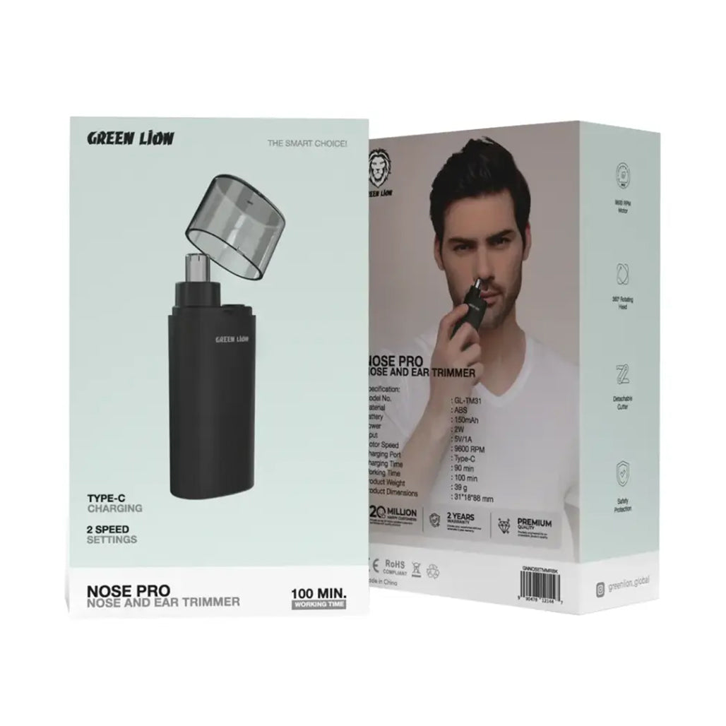 A Photo Of Green Lion Nose Pro Nose and Ear Trimmer – Black