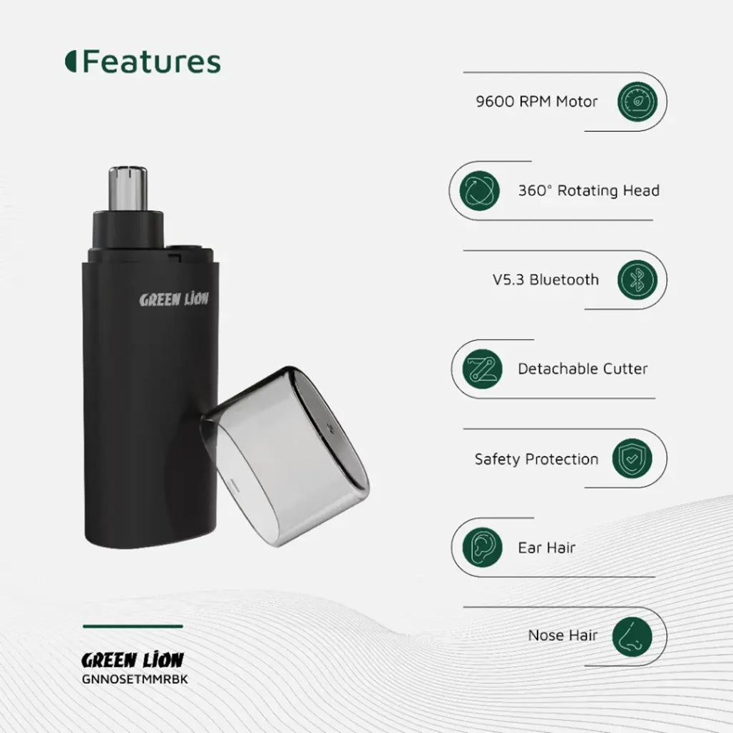 A Photo Of Green Lion Nose Pro Nose and Ear Trimmer – Black