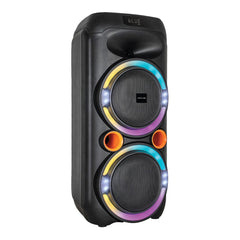 A Photo Of Green Lion PartyLife 300 Bluetooth Speaker - Black | High-Powered Sound with Deep Bass, Light Show, Wireless microphone & Remote