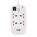 A Small Photo Of Green Lion 4 AC 2 USB & 2 USB-C PD 40W Multiport Smart Power Socket 3500W (3M)'s Color Variant