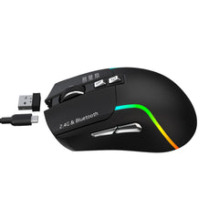 A Photo Of Green Lion Rechargeable Gaming Mouse - Black
