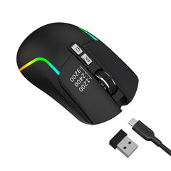 A Photo Of Green Lion Rechargeable Gaming Mouse - Black