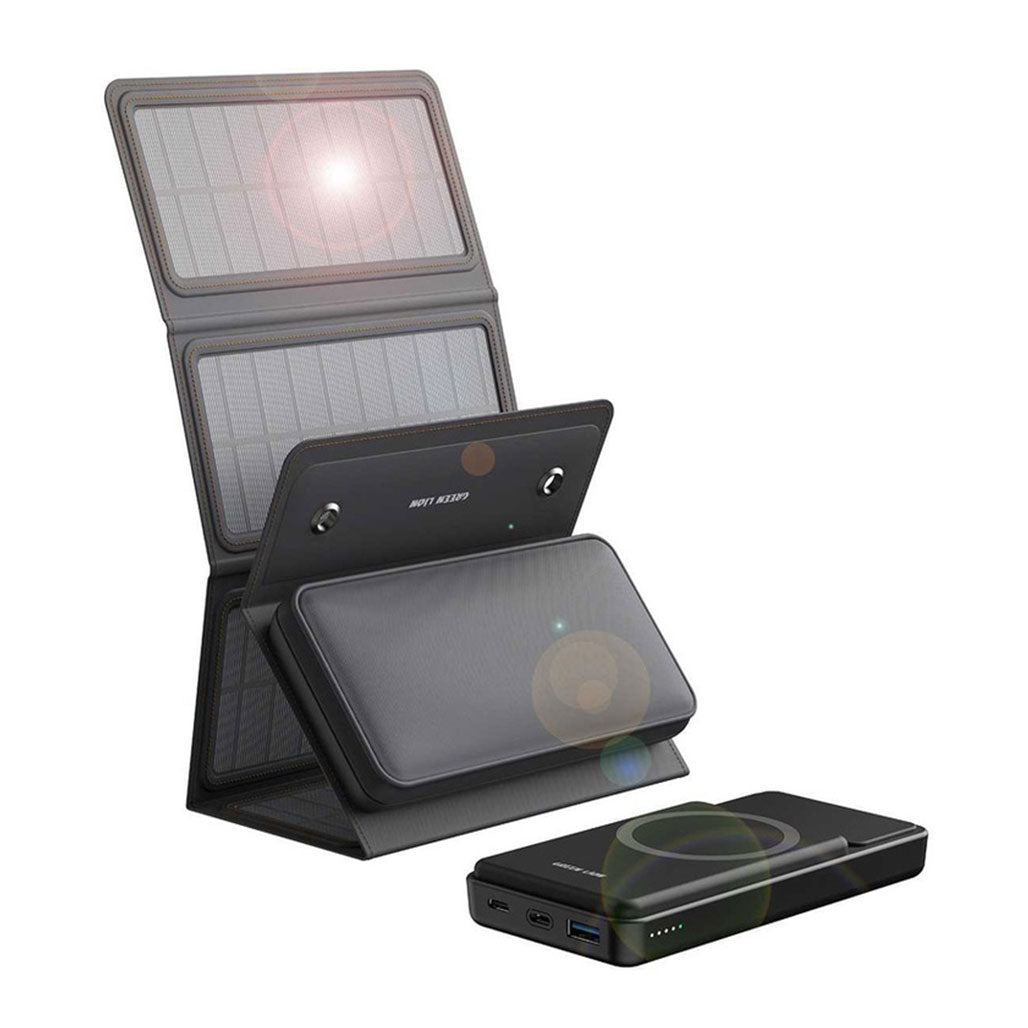 A Photo Of Green Lion SolarMax Power Bank 10000mAh PD 20W - Black