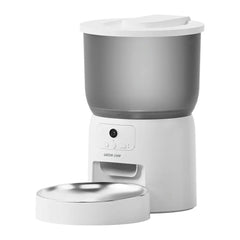 A Photo Of Green Lion Smart Pet Feeder with Stainless Steel Bowl - white