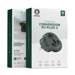 A Photo Of Green Lion Universal Convertion EU Plug 2 - Black