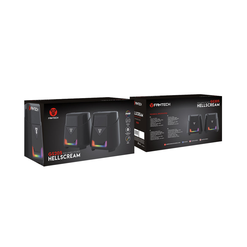 A Photo Of Fantech HELLSCREAM GS205 - Portable RGB Gaming and Music Speaker