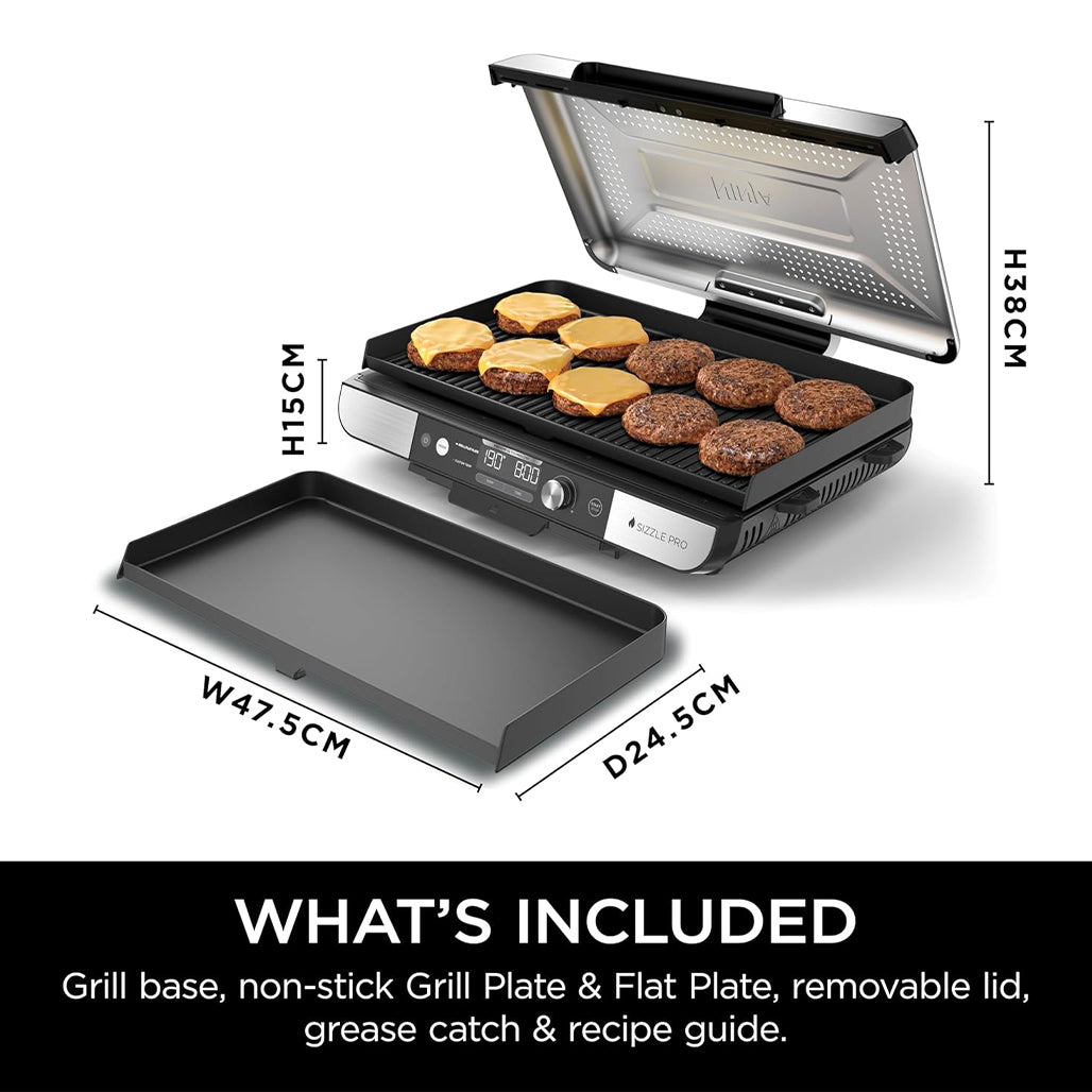 A Photo Of Ninja Sizzle Pro XL Grill & Flat Plate - GX101UK