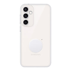 A Photo Of Samsung Galaxy S23 FE Clear Gadget Case with Kickstand Grip – Protective & Transparent Phone Cover
