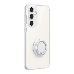 A Photo Of Samsung Galaxy S23 FE Clear Gadget Case with Kickstand Grip – Protective & Transparent Phone Cover