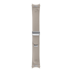 A Photo Of Samsung Galaxy Watch D-Buckle Hybrid Eco-Leather Band - 20mm - M/L - Etoupe | Stylish and Durable Replacement Strap