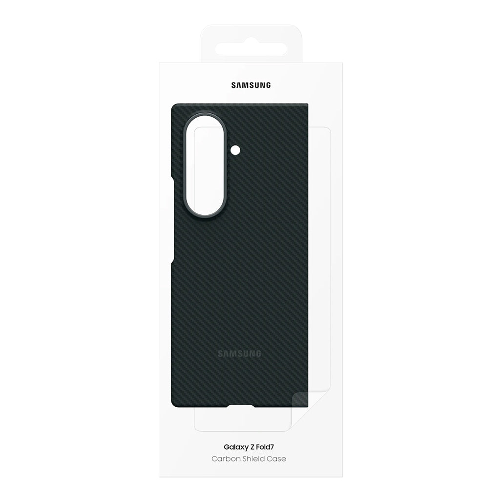A Photo Of Samsung Galaxy Z Fold7 Carbon Shield Case - Black