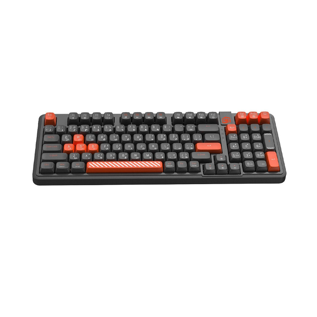 A Photo Of GamerTek Arcade Keys Wireless Mechanical Gaming Keyboard Black | 96% Layout | Gasket Mount | Arabic Keycaps