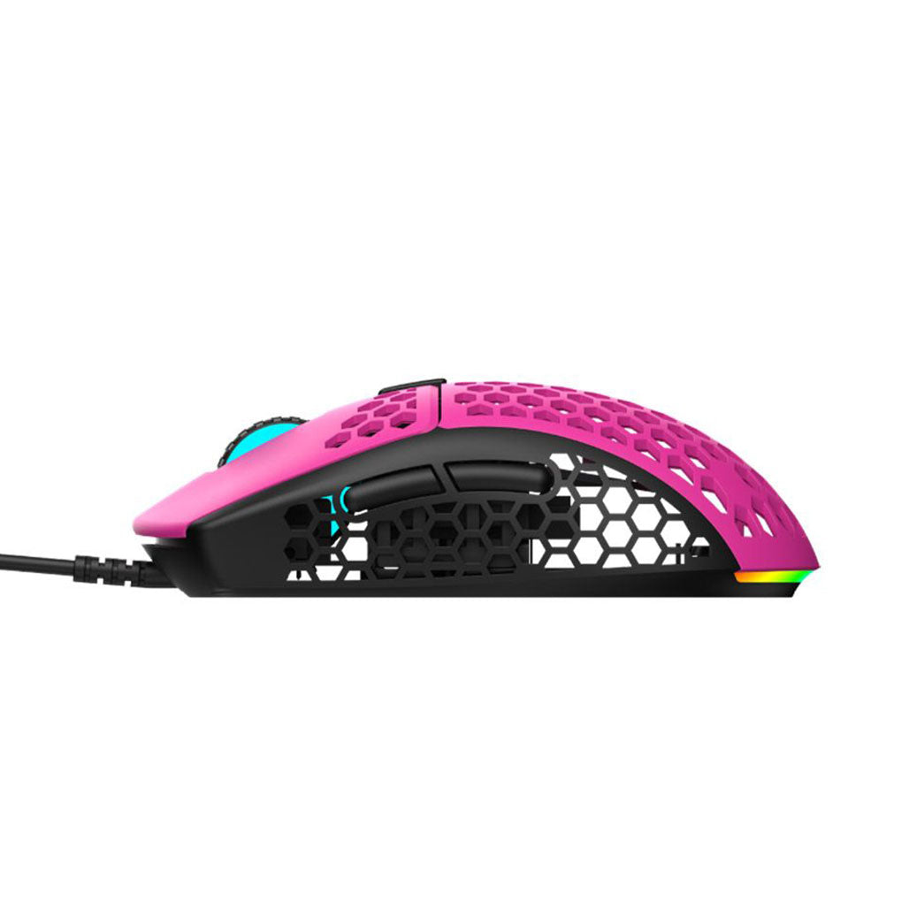 A Photo Of GamerTek GM16 Ultralight RGB Gaming Mouse - Raspberry