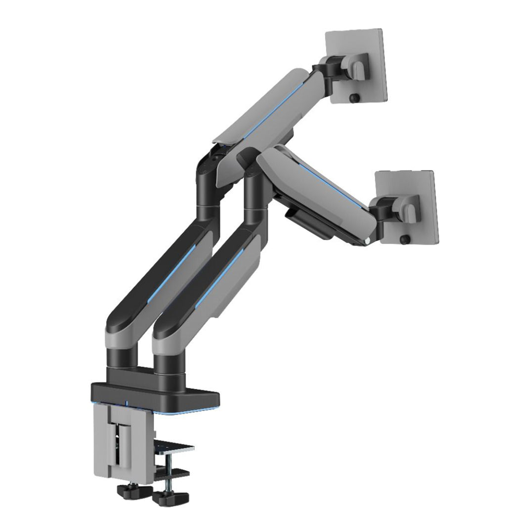 A Photo Of GamerTek Pivot Dual RGB Monitor Arm – Black