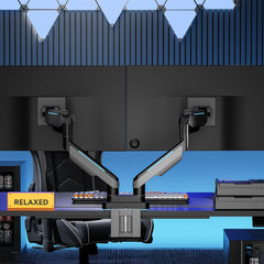 A Photo Of GamerTek Pivot Dual RGB Monitor Arm – Black