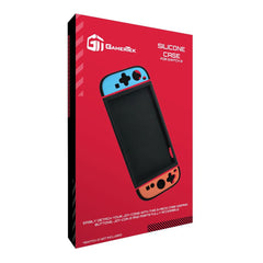 A Photo Of GamerTek Protective Silicone Case for Nintendo Switch 2 – Blue & Red Grip Cover