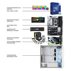 A Photo Of Gaming Desktop Setup: Intel Core i9-14900K - 64GB Ram - 1TB SSD - RTX 4090 24GB