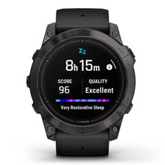 A Photo Of Garmin epix™ Pro (Gen 2) Sapphire Edition - 010-02804-01 - Carbon Grey DLC Titanium with Black Band