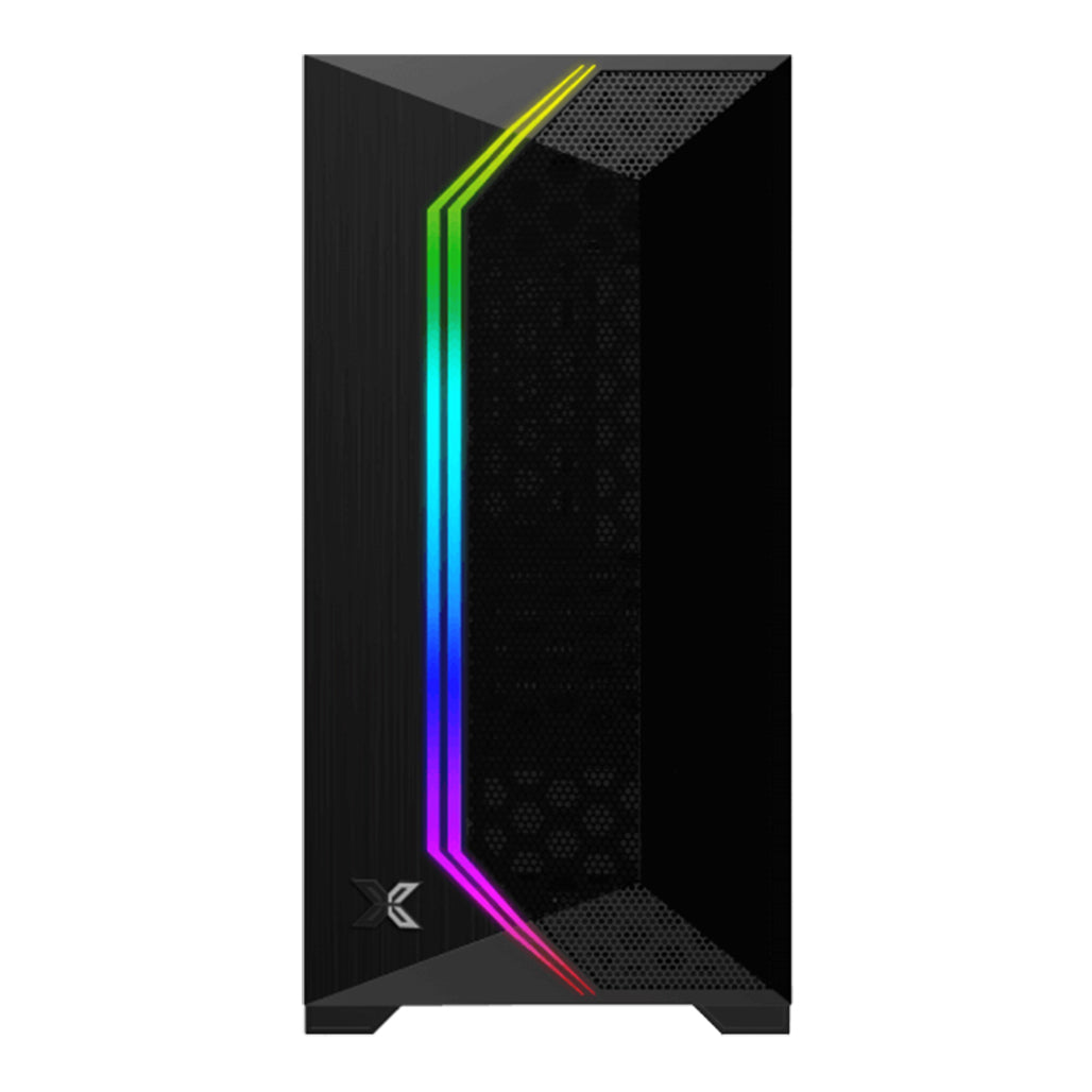 A Photo Of Xigmatek Gemini II Black | High-Airflow Micro-ATX Gaming Case