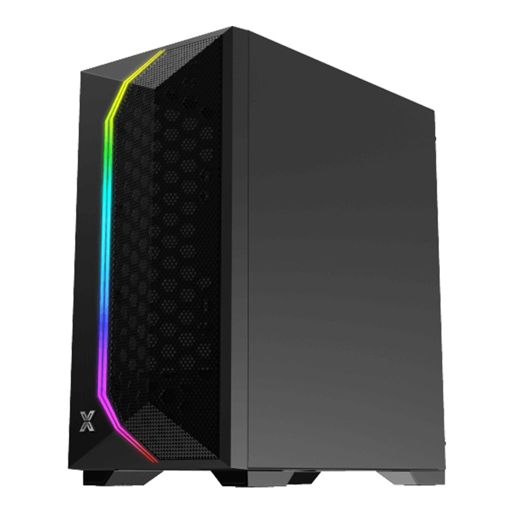 A Photo Of Xigmatek Gemini II Black | High-Airflow Micro-ATX Gaming Case