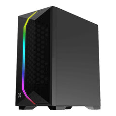 A Photo Of Xigmatek Gemini II Black | High-Airflow Micro-ATX Gaming Case