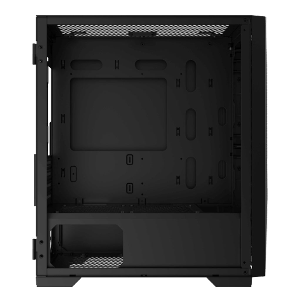 A Photo Of Xigmatek Gemini II Black | High-Airflow Micro-ATX Gaming Case