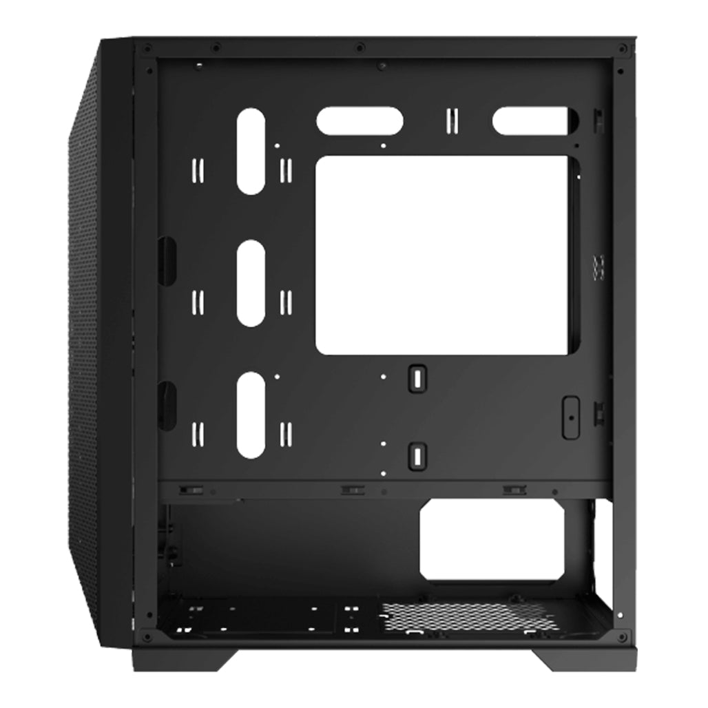 A Photo Of Xigmatek Gemini II Black | High-Airflow Micro-ATX Gaming Case