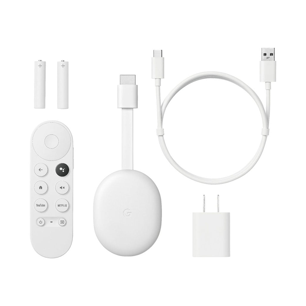 A Photo Of Google Chromecast with Google TV (4K) - Snow | Smart Streaming Device with HDR & Voice Control