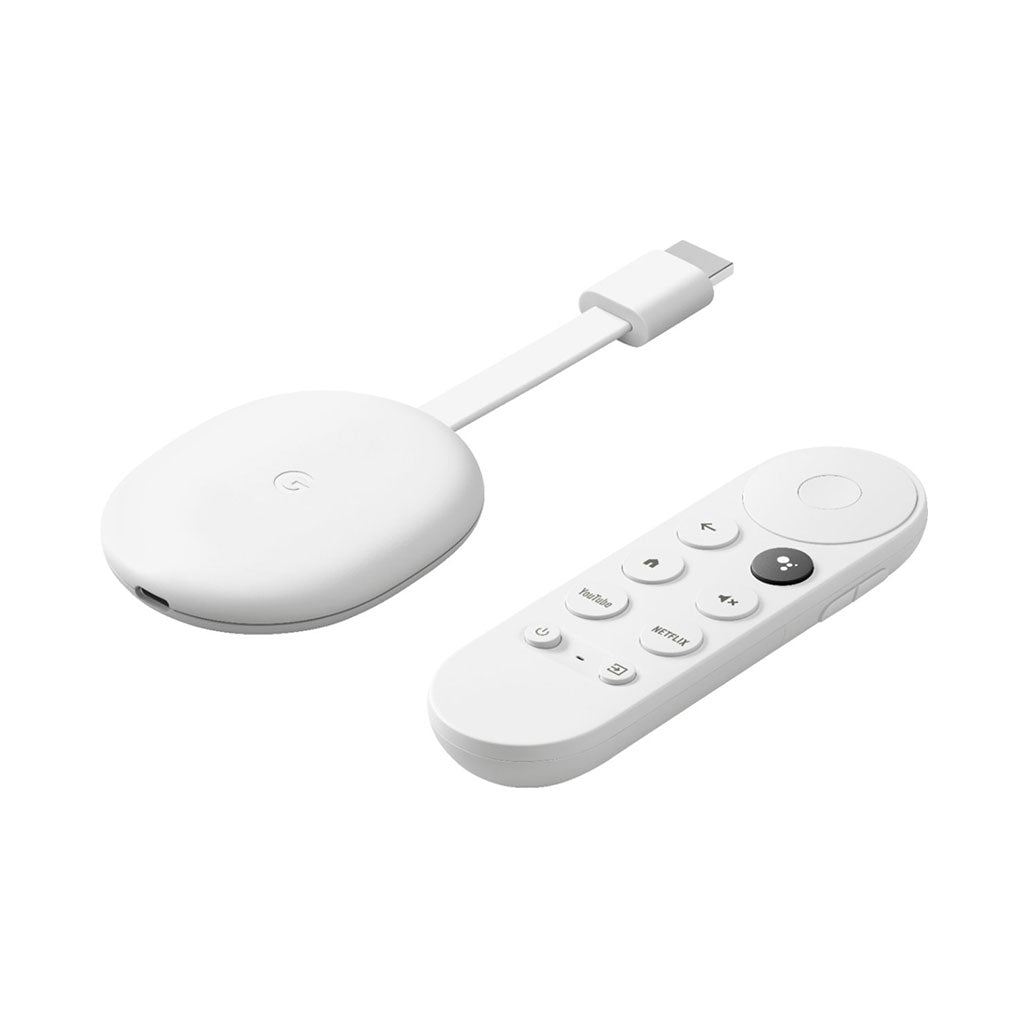 A Photo Of Google Chromecast with Google TV (4K) - Snow | Smart Streaming Device with HDR & Voice Control