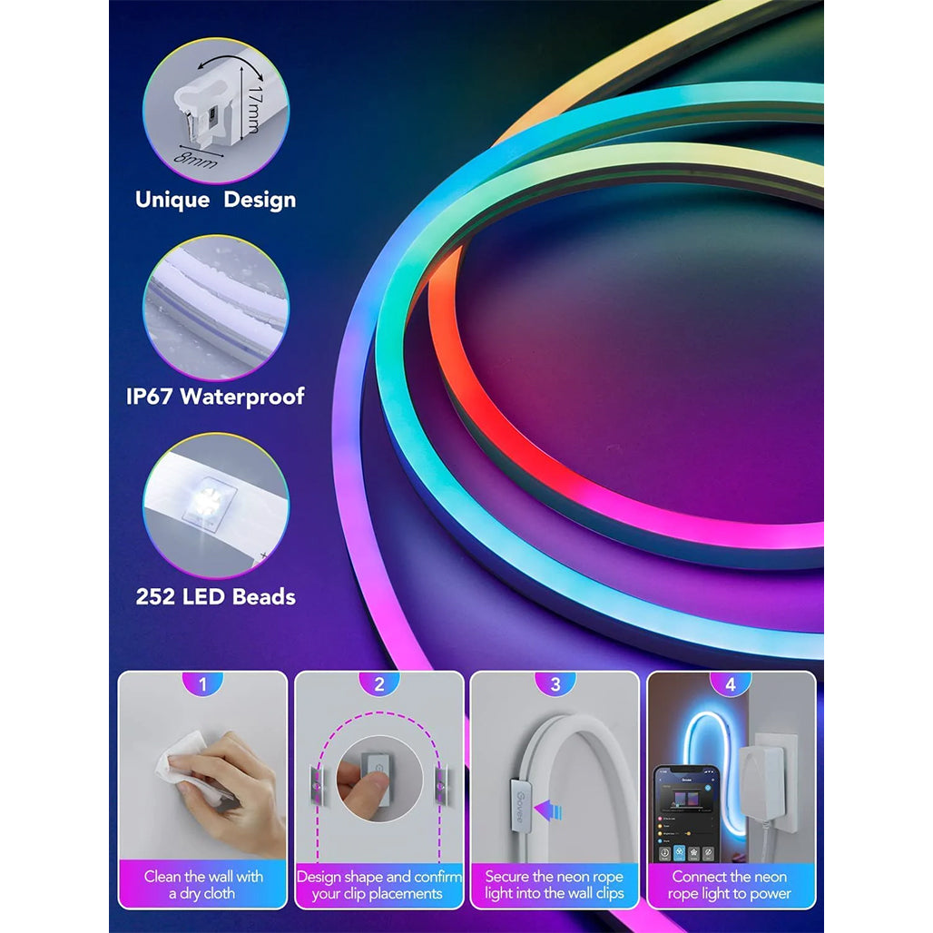 A Photo Of Govee Neon LED Strip Light 3m | H61A0