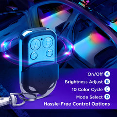 A Photo Of Govee RGBIC LED Interior Car Lights – Smart App-Controlled Ambient Lighting with Music Sync