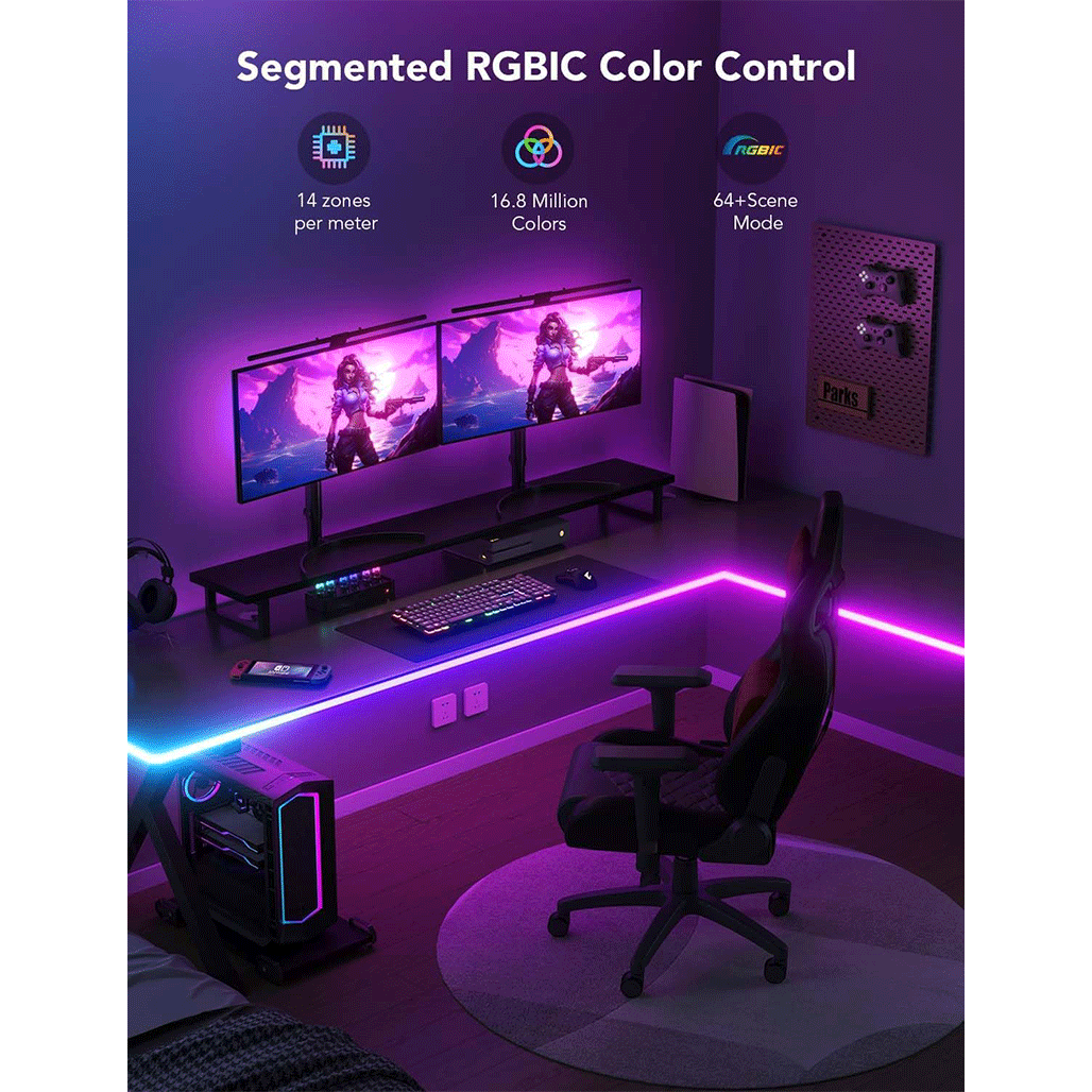 A Photo Of Govee RGBIC LED Neon Rope Lights for Desks - 3 meters | H61C32D1