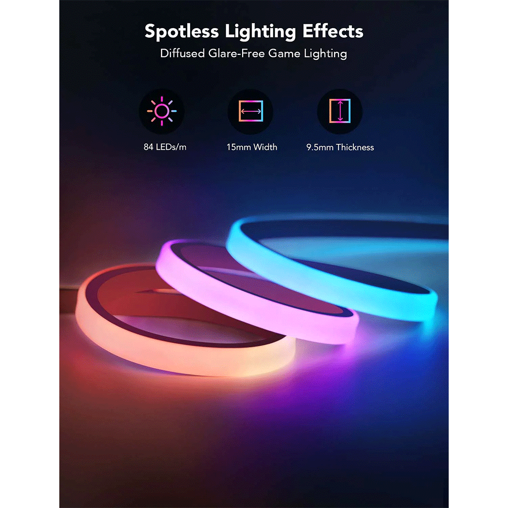 A Photo Of Govee RGBIC LED Neon Rope Lights for Desks - 3 meters | H61C32D1