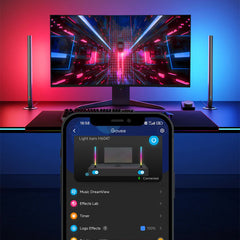 A Photo Of Govee RGBIC Wi-Fi Gaming Light Bars with Smart Dial Controller