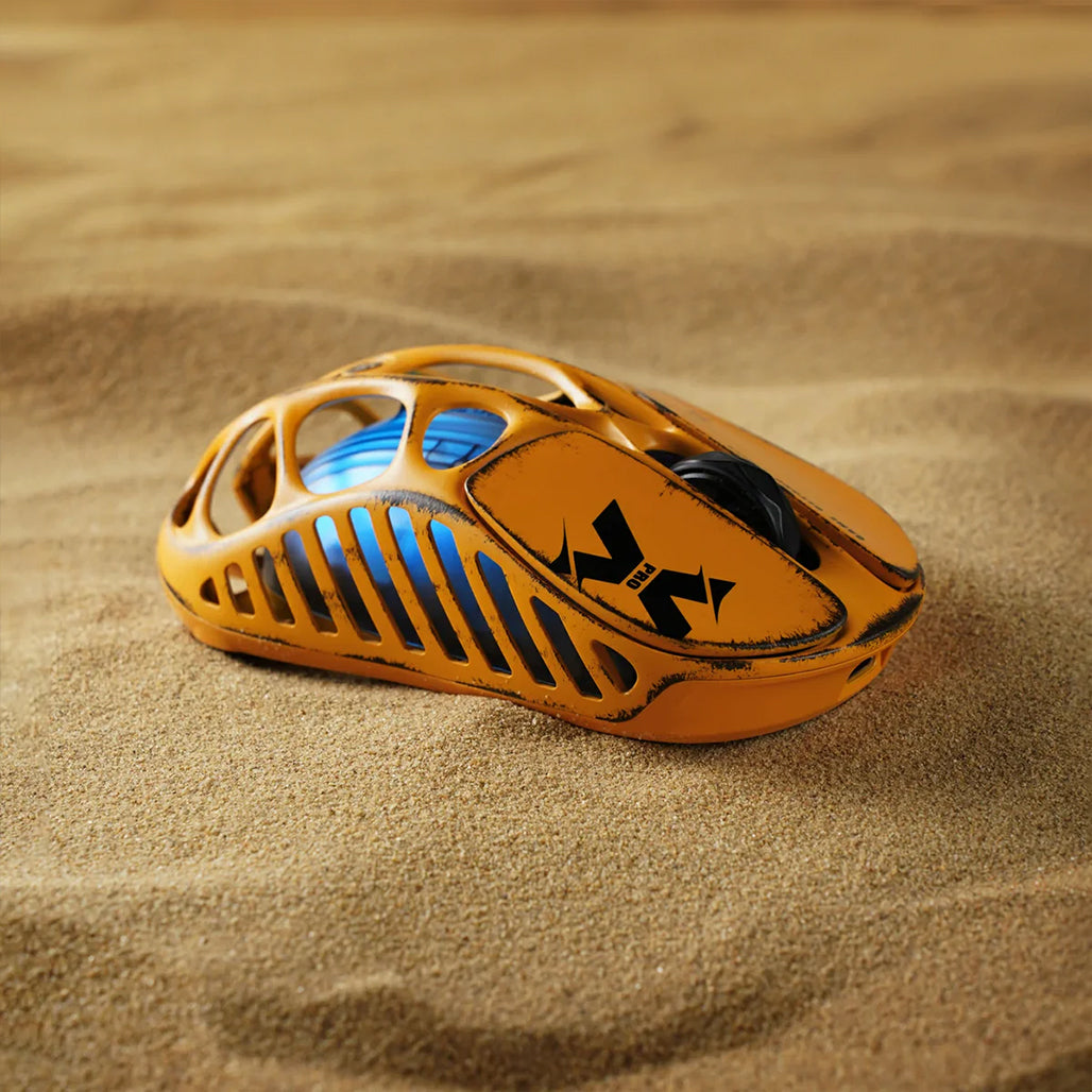 A Photo Of GravaStar Mercury X Wireless Gaming Mouse – Battle Worn Yellow
