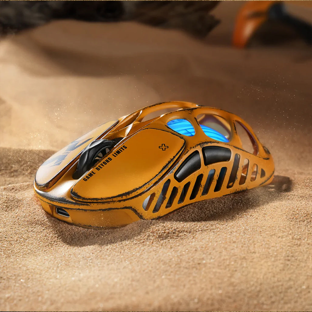 A Photo Of GravaStar Mercury X Wireless Gaming Mouse – Battle Worn Yellow