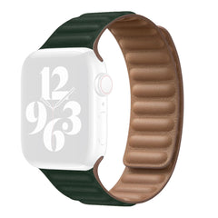 A Photo Of Green Lion Leather Link Watch Strap 42mm/44mm/45mm