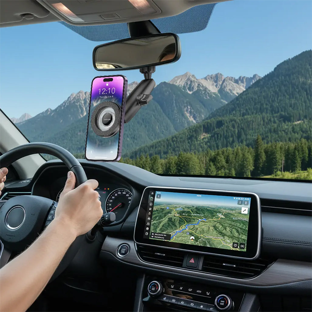 A Photo Of Green Lion DRIVE MAG Magnetic Mirror Phone Holder Black